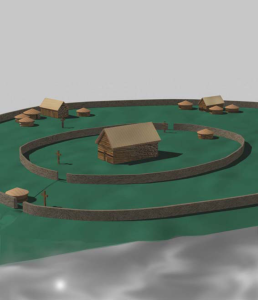 Reconstruction of the early church at Govan by Chris Jopson